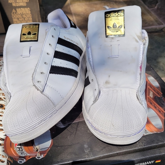 Adidas Superstar Men's size 8½ US 42 EU White Black Custom - Picture 5 of 16